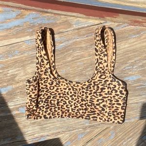 Shoparq size S leopard print wide-strap bra
